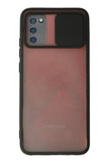 Mey İthalat® Samsung Galaxy A02S Kılıf Palm Buzlu Kamera Sürgülü Silikon - Siyah