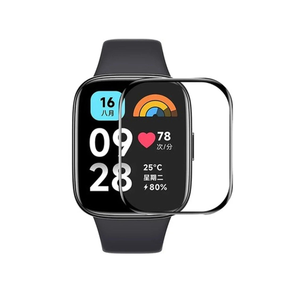 Mey İthalat® Redmi Watch 3 Active Polymer Nano Ekran Koruyucu - Şeffaf