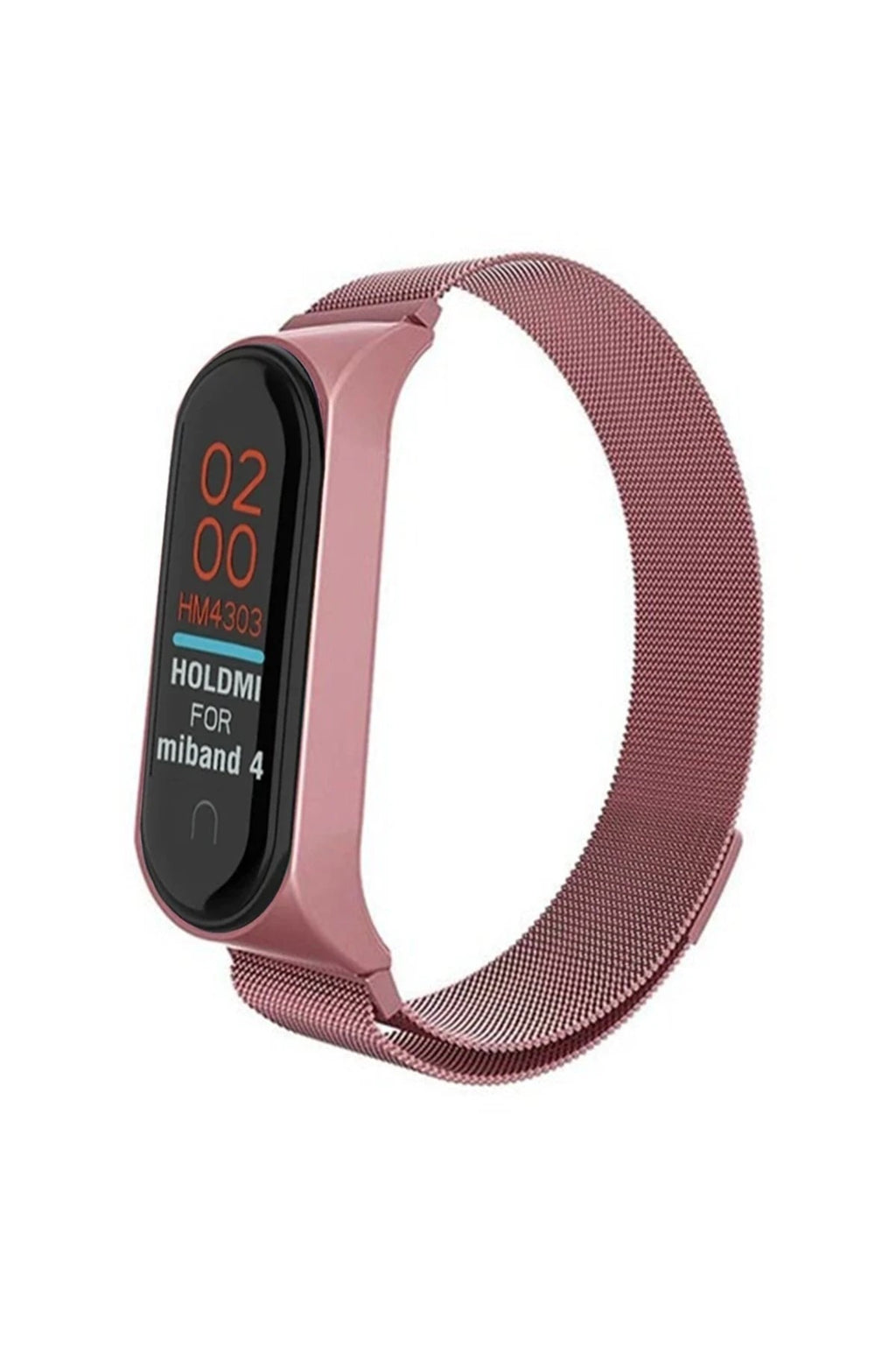 Mey İthalat® Mi Band 4 Metal Mıknatıslı Kordon - Rose