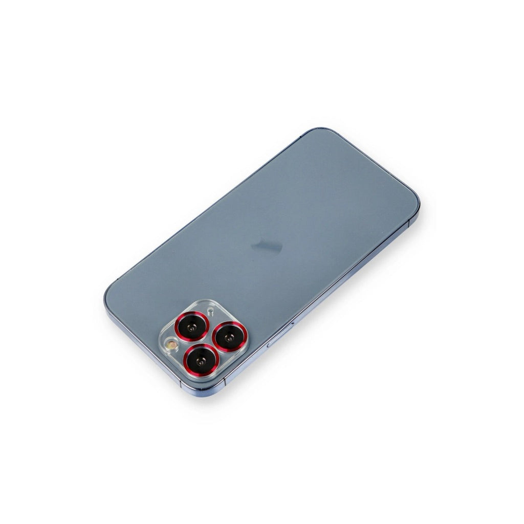 Mey İthalat® iPhone 11 Pro Metal Kamera Lens Koruma Cam - Kırmızı