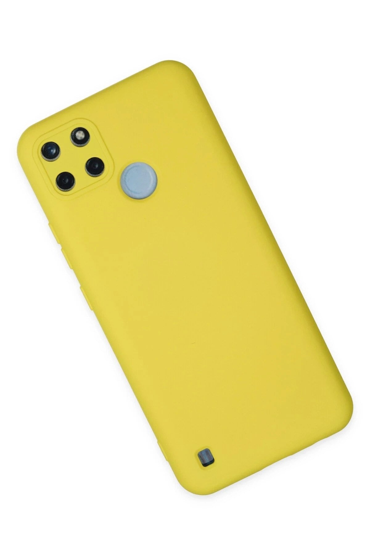 Mey İthalat® Realme C25Y Kılıf Nano içi Kadife Silikon - Sarı