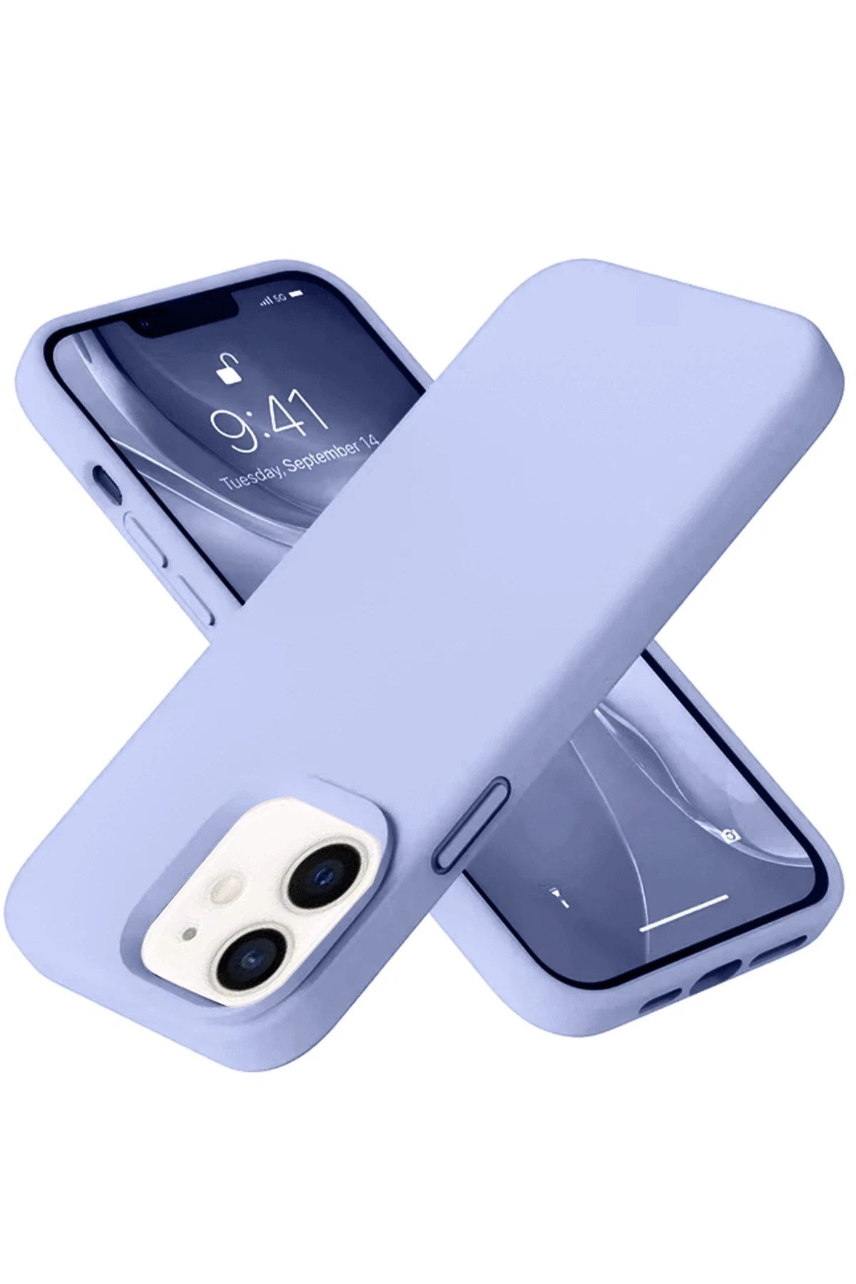 Mey İthalat® iPhone 12 Kılıf Nano içi Kadife Silikon - Lila