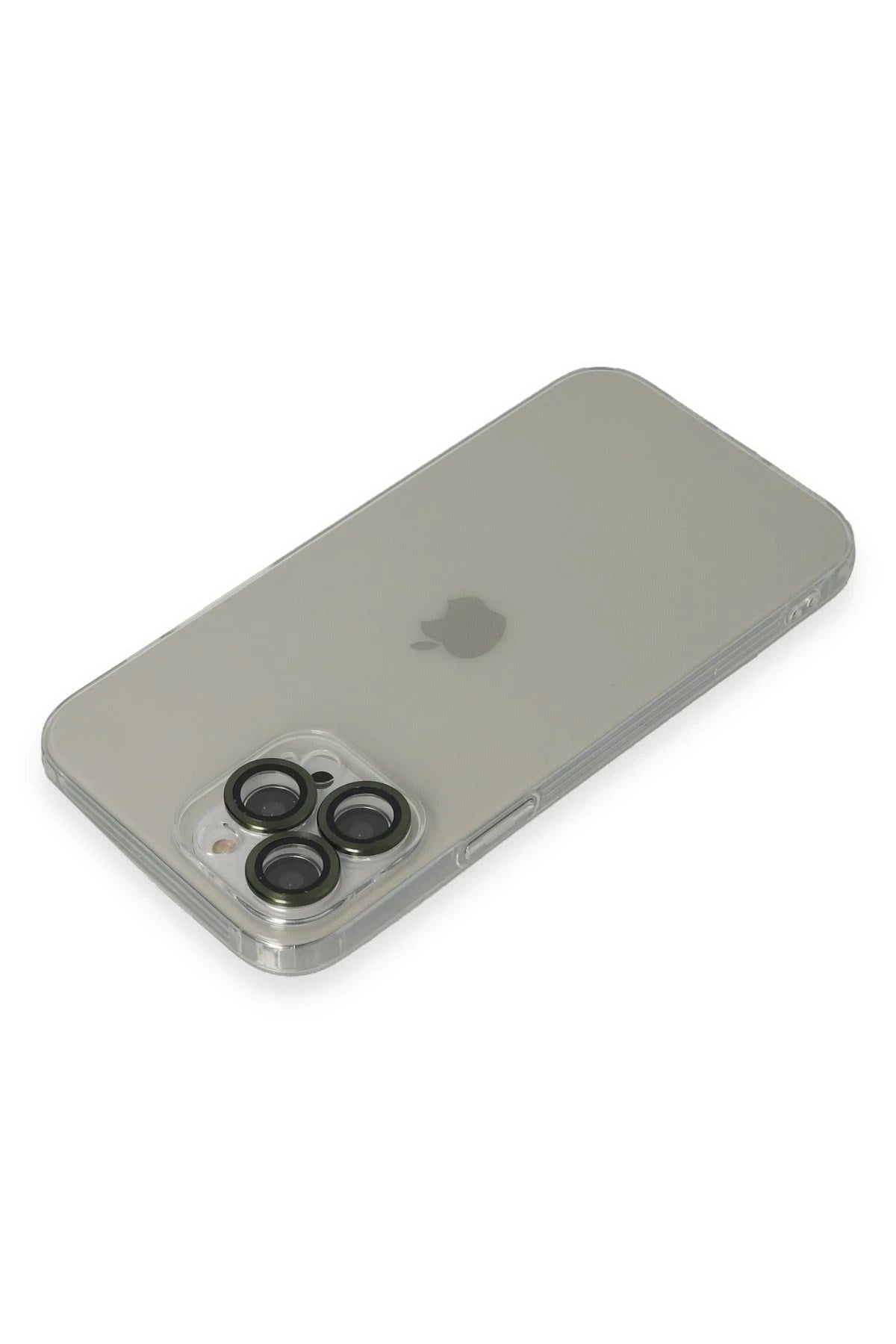 Mey İthalat® iPhone 13 Pro Max Kılıf Luko Lens Silikon - Yeşil