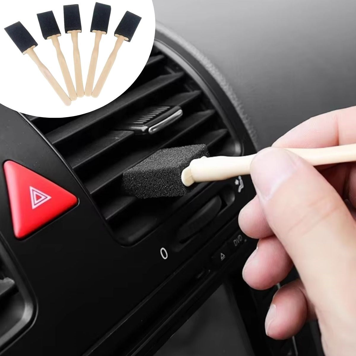 5'li Araba Havalandırma Temizleme Fırçaları Klima Çıkışları,Toz Alma&Otomobil İçi Detaylı Mini Temizlik Aparatları