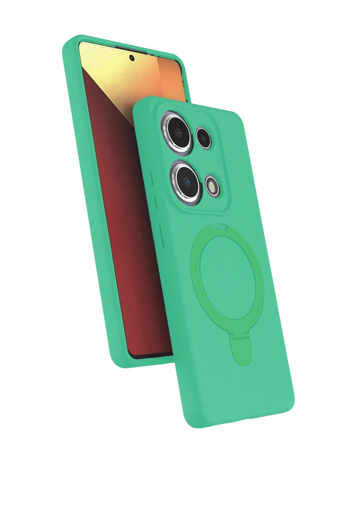 Mey İthalat® Redmi Note 13 Pro 4G Regal Magsafe Standlı Kapak - Yeşil
