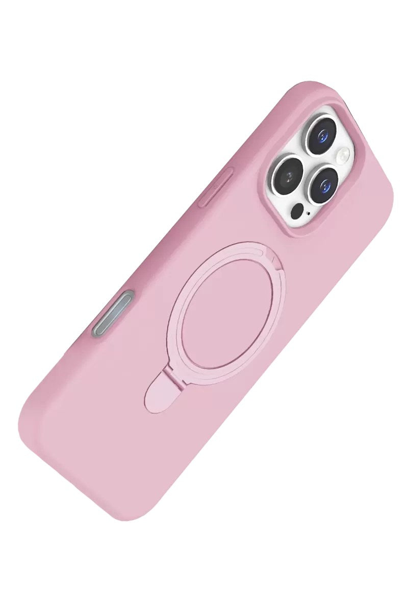 Mey İthalat® iPhone 16 Pro Max Regal Magsafe Standlı Kapak - Açık Pembe