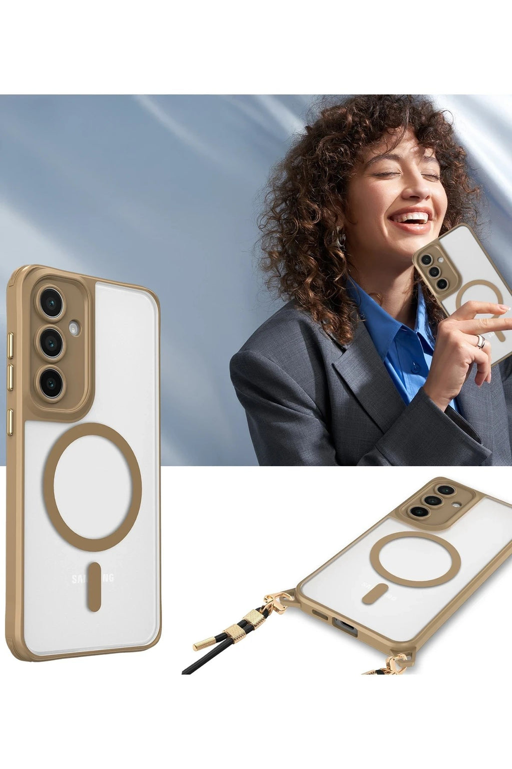 Mey İthalat® Samsung Galaxy S24 FE Kılıf Enka Magsafe Silikon Kılıf - Şeffaf