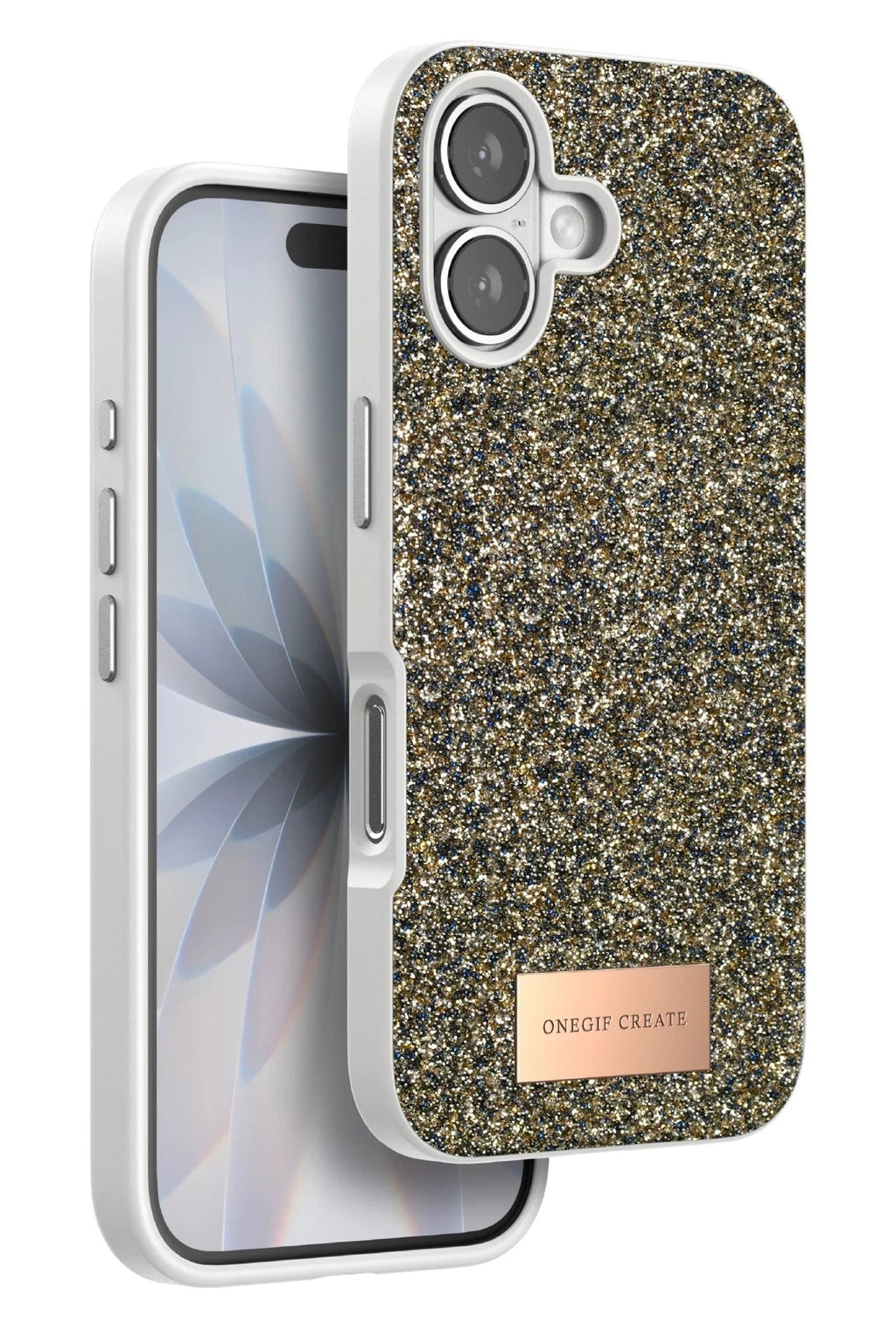 Mey İthalat® iPhone 17 Bright Simli Kapak - Çöl Titanyum