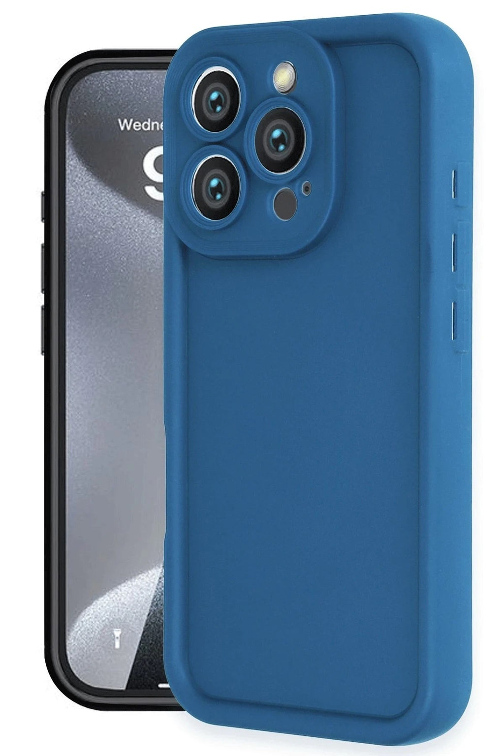 Mey İthalat® iPhone 16 Pro Kılıf Viera Silikon - Mavi