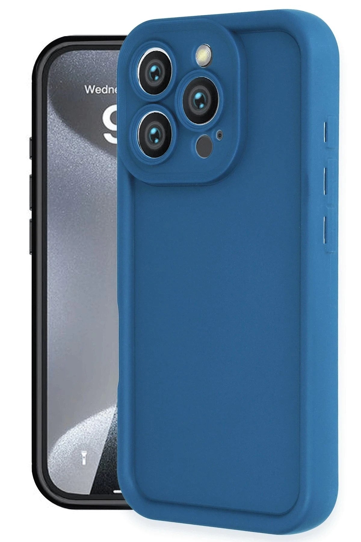 Mey İthalat® iPhone 16 Pro Kılıf Viera Silikon - Mavi