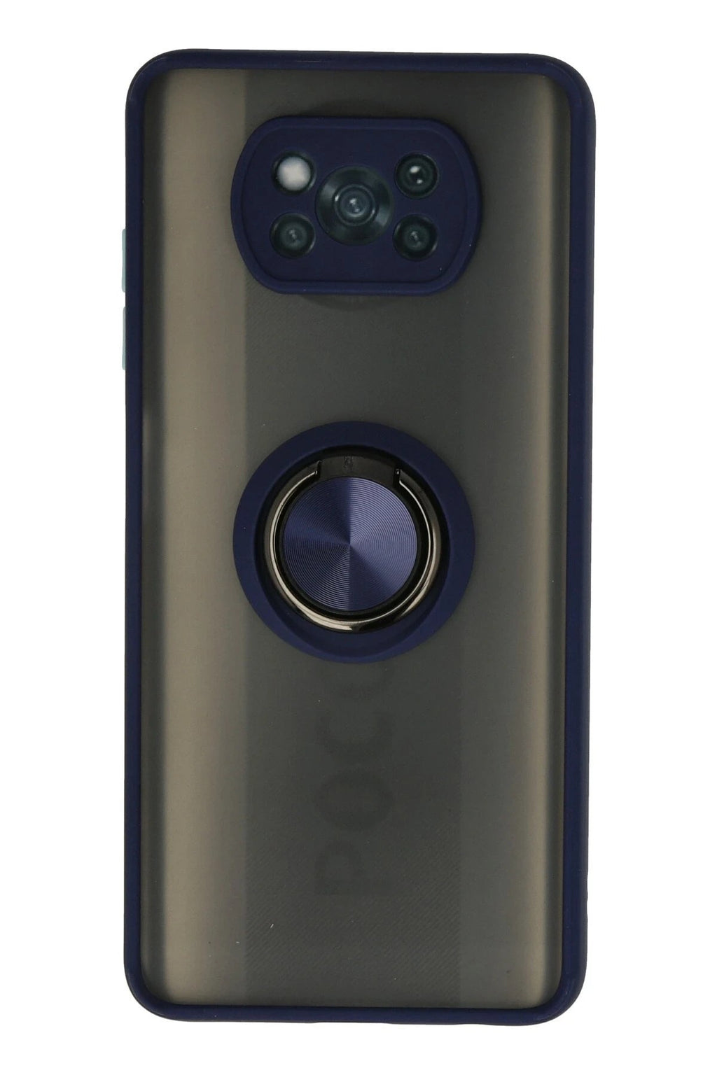 Mey İthalat® Pocophone X3 Kılıf Montreal Yüzüklü Silikon Kapak - Lacivert