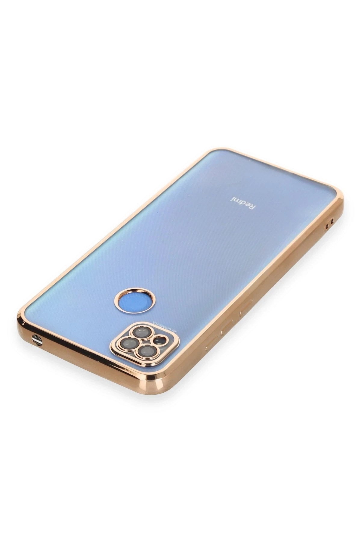 Mey İthalat® Redmi 9C Kılıf Lensli Silikon - Gold