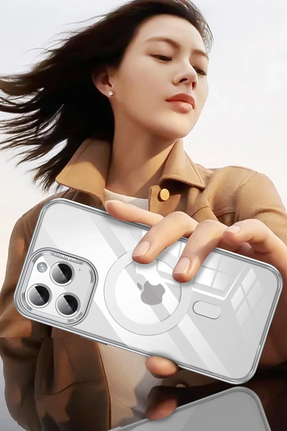 Mey İthalat® iPhone 14 Pro Drop Magsafe Kapak - Titan Gri