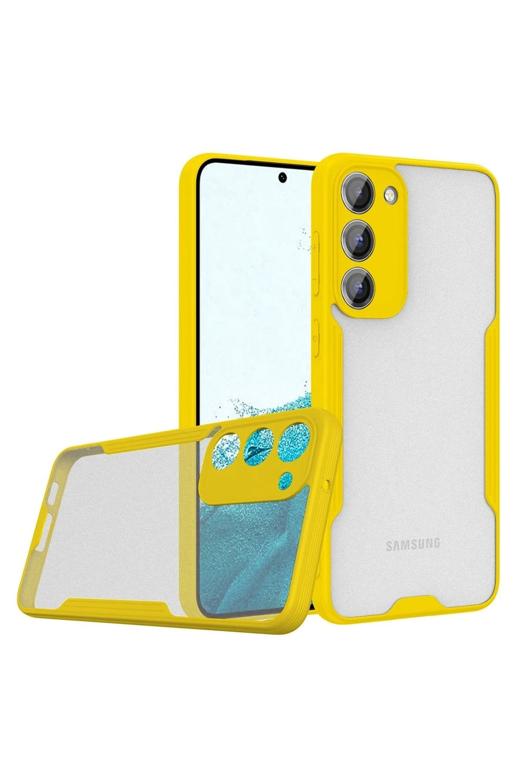 Mey İthalat® Samsung Galaxy S23 Plus Kılıf Platin Silikon - Sarı