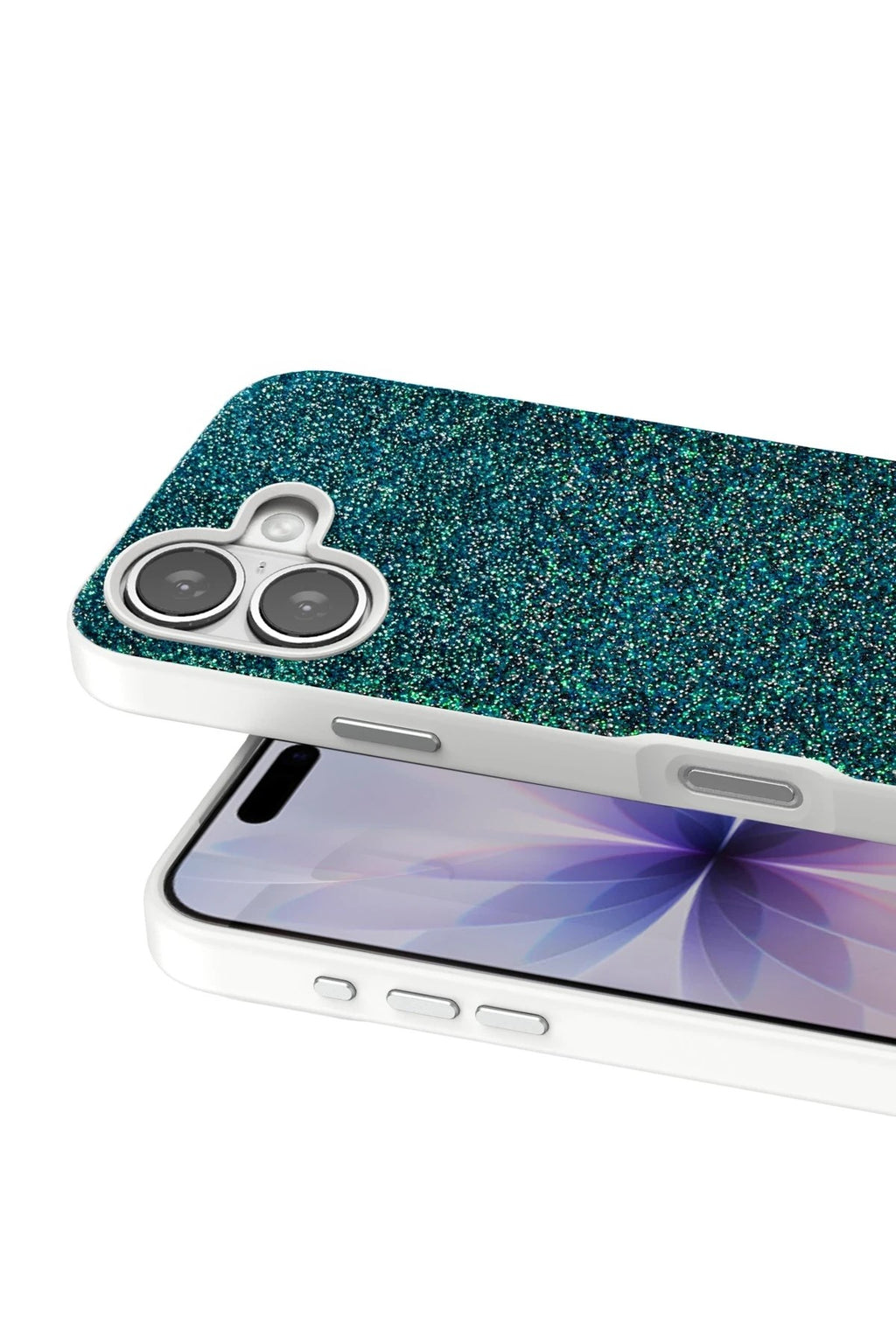 Mey İthalat® iPhone 17 Bright Simli Kapak - Koyu Yeşil