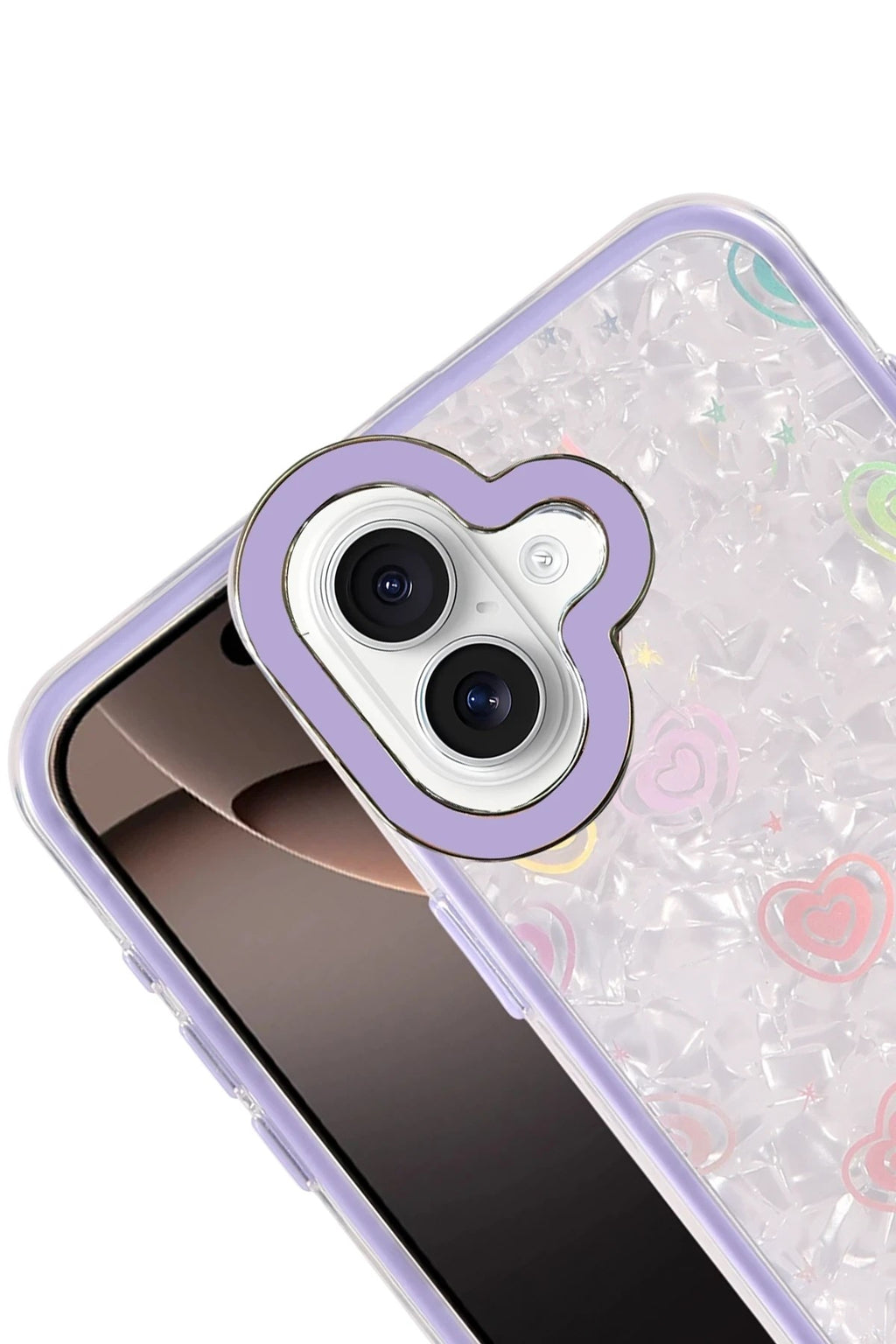 Mey İthalat® iPhone 16 Lumi Desenli Kapak - Mor