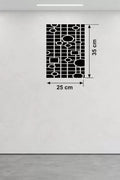 Mey İthalat® Modern Geometrik Desenli Ahşap Duvar Tablosu - 25x35 cm Dekoratif Pano