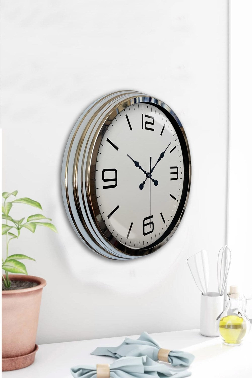 Prestij Krom Metal 40 Cm Duvar Saati