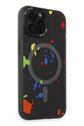 Mey İthalat® iPhone 14 Pro Colorful Magsafe Kapak - Siyah