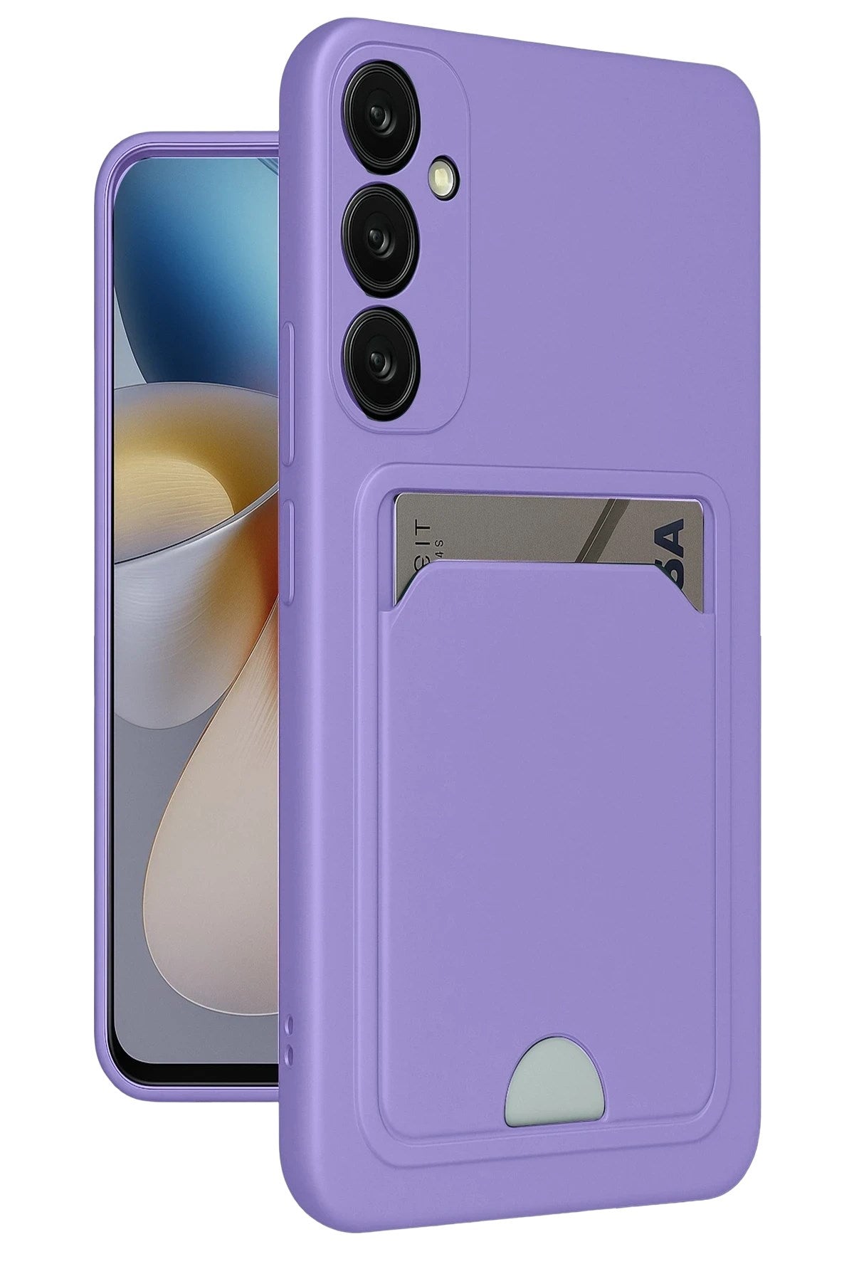 Mey İthalat® Samsung Galaxy A26 Kılıf Kelvin Kartvizitli Silikon - Lila