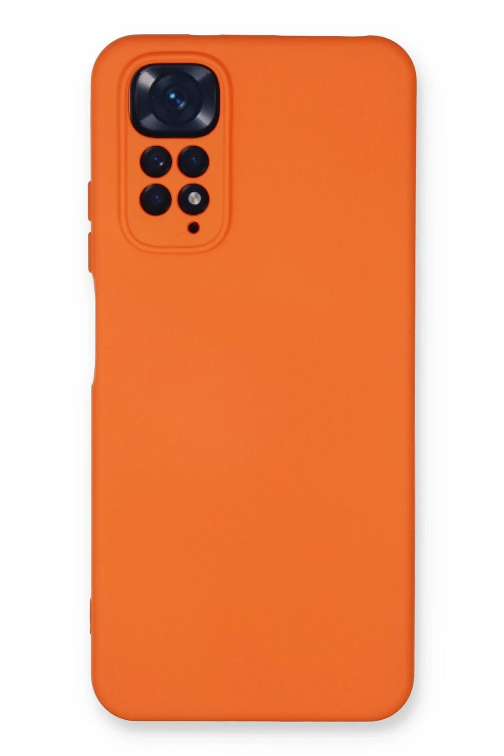 Mey İthalat® Redmi Note 11 Kılıf Nano içi Kadife Silikon - Turuncu
