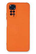 Mey İthalat® Redmi Note 11 Kılıf Nano içi Kadife Silikon - Turuncu
