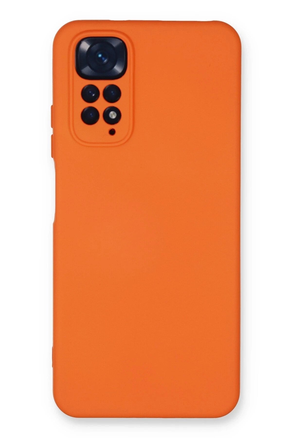 Mey İthalat® Redmi Note 11 Kılıf Nano içi Kadife Silikon - Turuncu