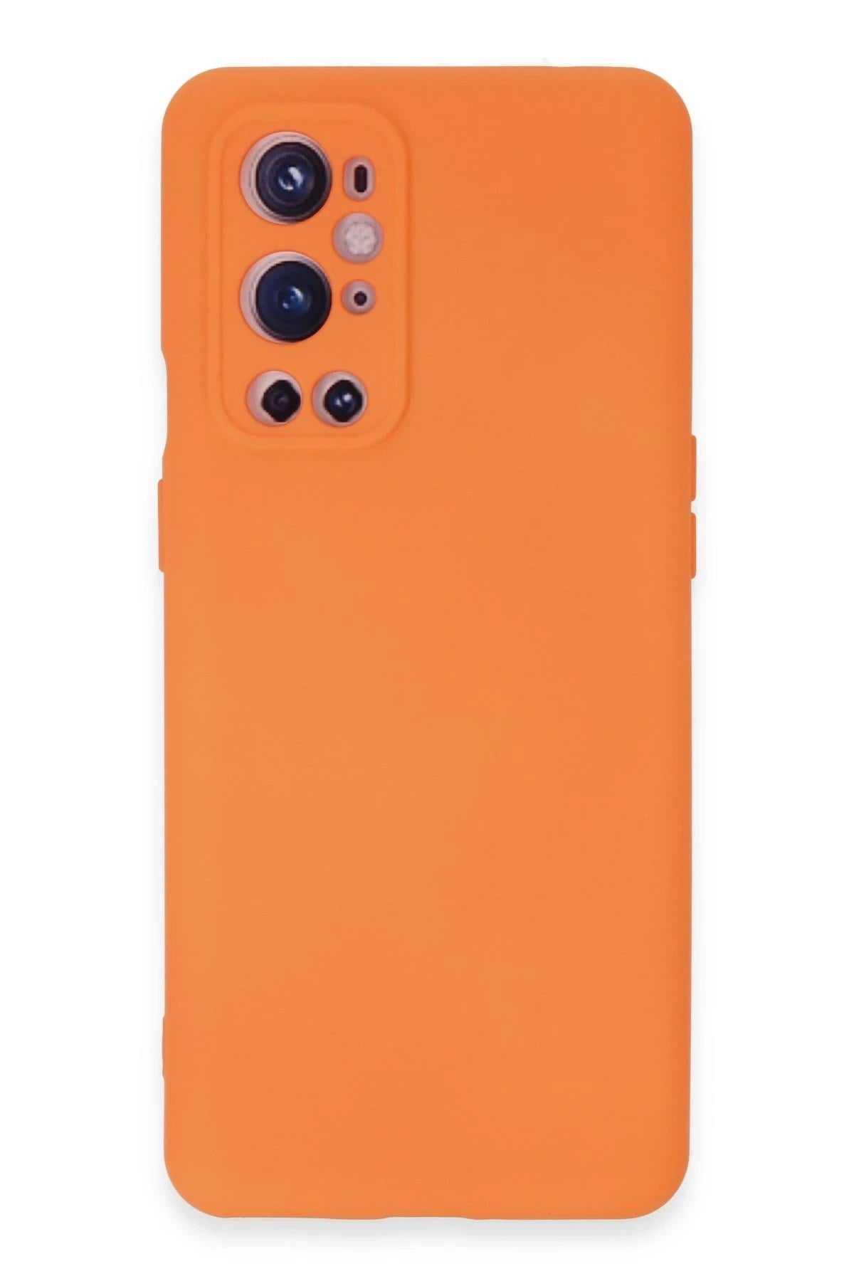 Mey İthalat® One Plus 9 Pro Kılıf Nano içi Kadife Silikon - Turuncu