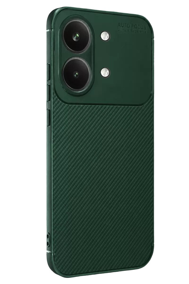 Mey İthalat® Poco X8 Pro Max Auto Focus Karbon Kapak - Koyu Yeşil