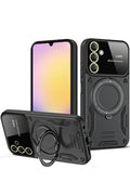Mey İthalat® Samsung Galaxy S25 Kılıf Joy Lens Standlı Kapak - Siyah