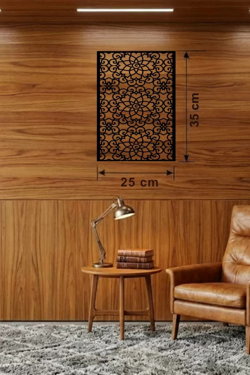 Mey İthalat® Selçuklu Yıldızı Temalı Ahşap Duvar Tablosu - 25x35 cm Lazer Kesim Dekoratif Pano