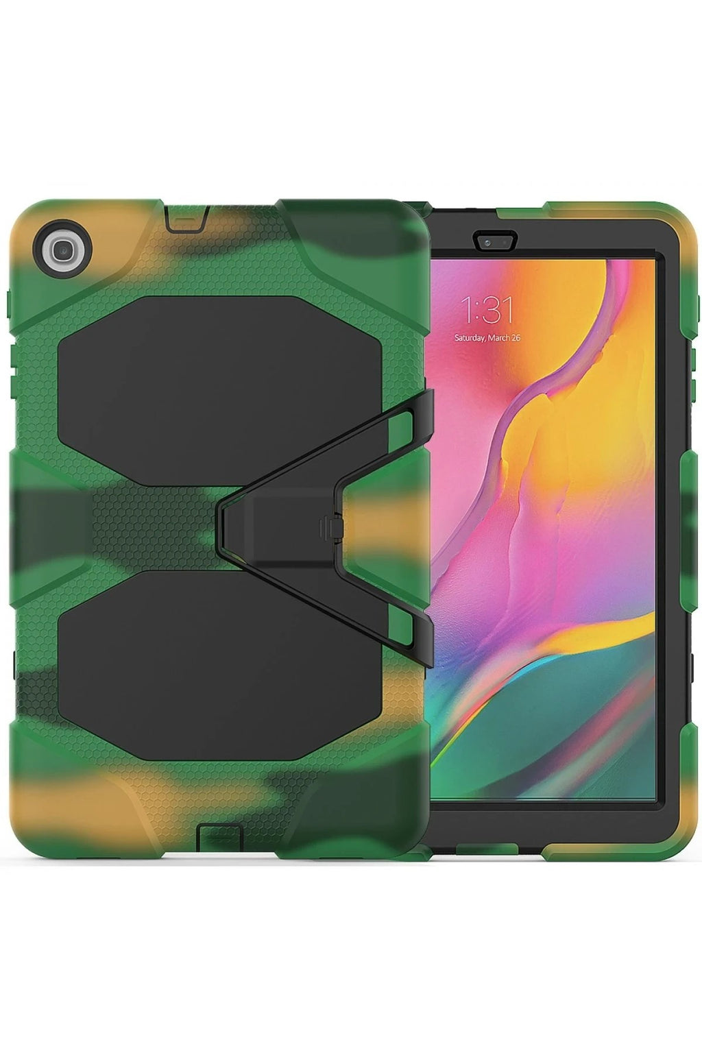 Mey İthalat® Samsung Galaxy T510 Tab A 10.1 Kılıf Griffin Tablet Kapak - Kamuflaj