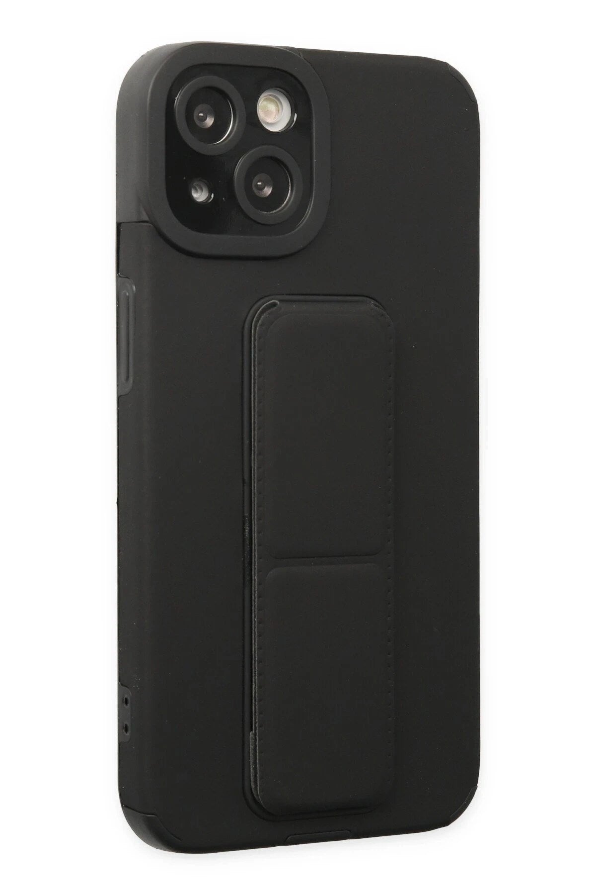 Mey İthalat® iPhone 14 Plus Kılıf Mega Standlı Silikon - Siyah