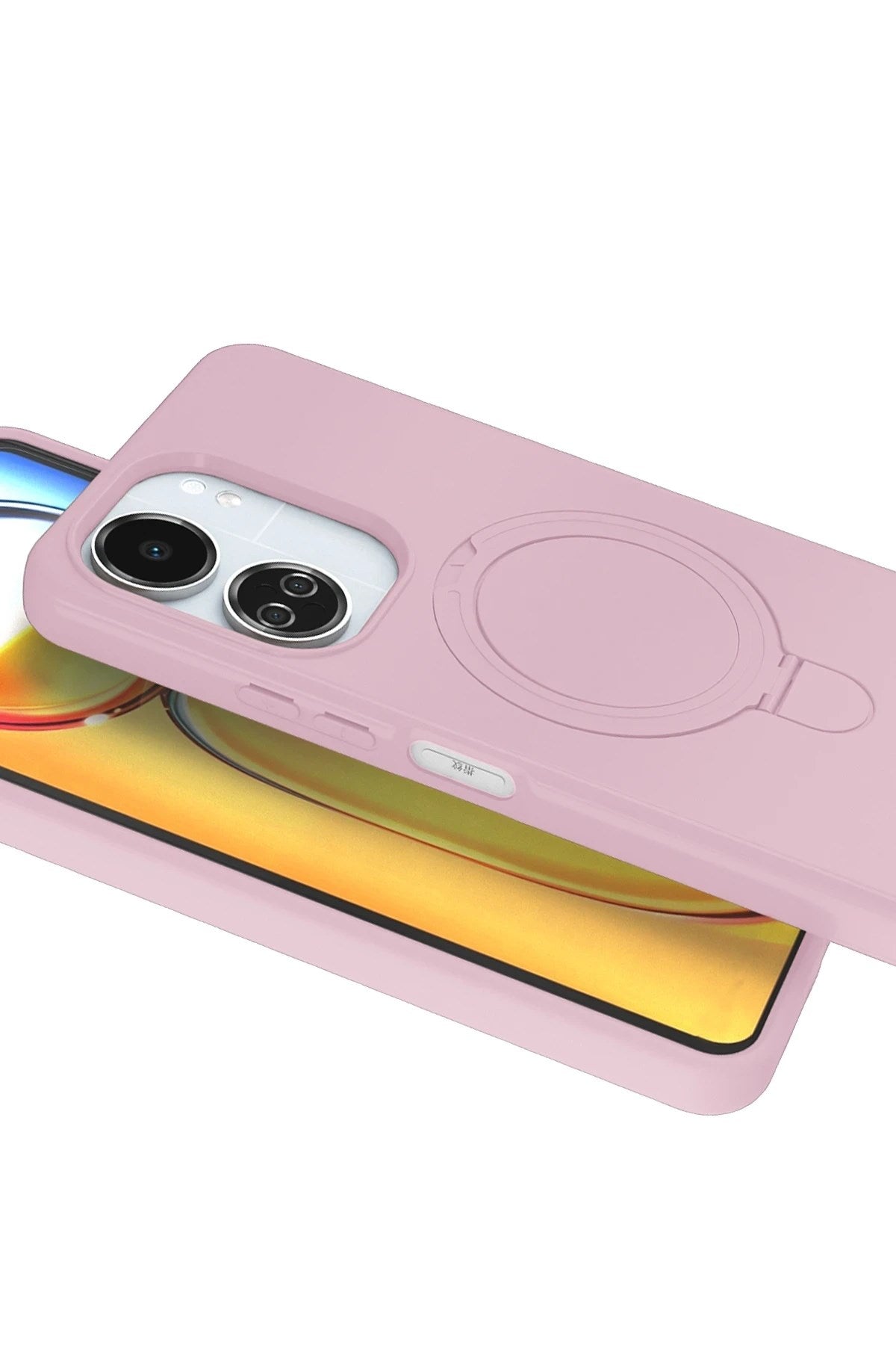 Mey İthalat® Redmi 13C Regal Magsafe Standlı Kapak - Açık Pembe