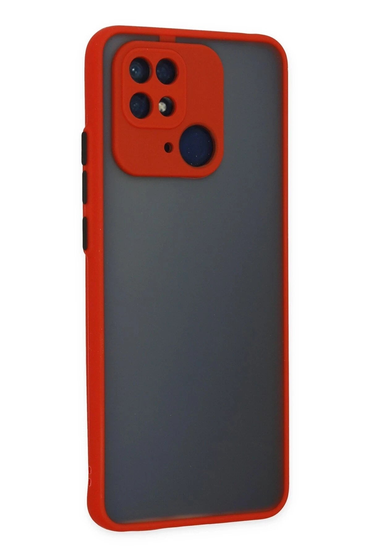 Mey İthalat® Redmi 10C Kılıf Montreal Silikon Kapak - Kırmızı