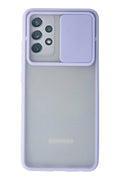 Mey İthalat® Samsung Galaxy A72 Kılıf Palm Buzlu Kamera Sürgülü Silikon - Lila