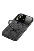 Mey İthalat® Samsung Galaxy S25 Edge Kılıf Joy Lens Standlı Kapak - Siyah