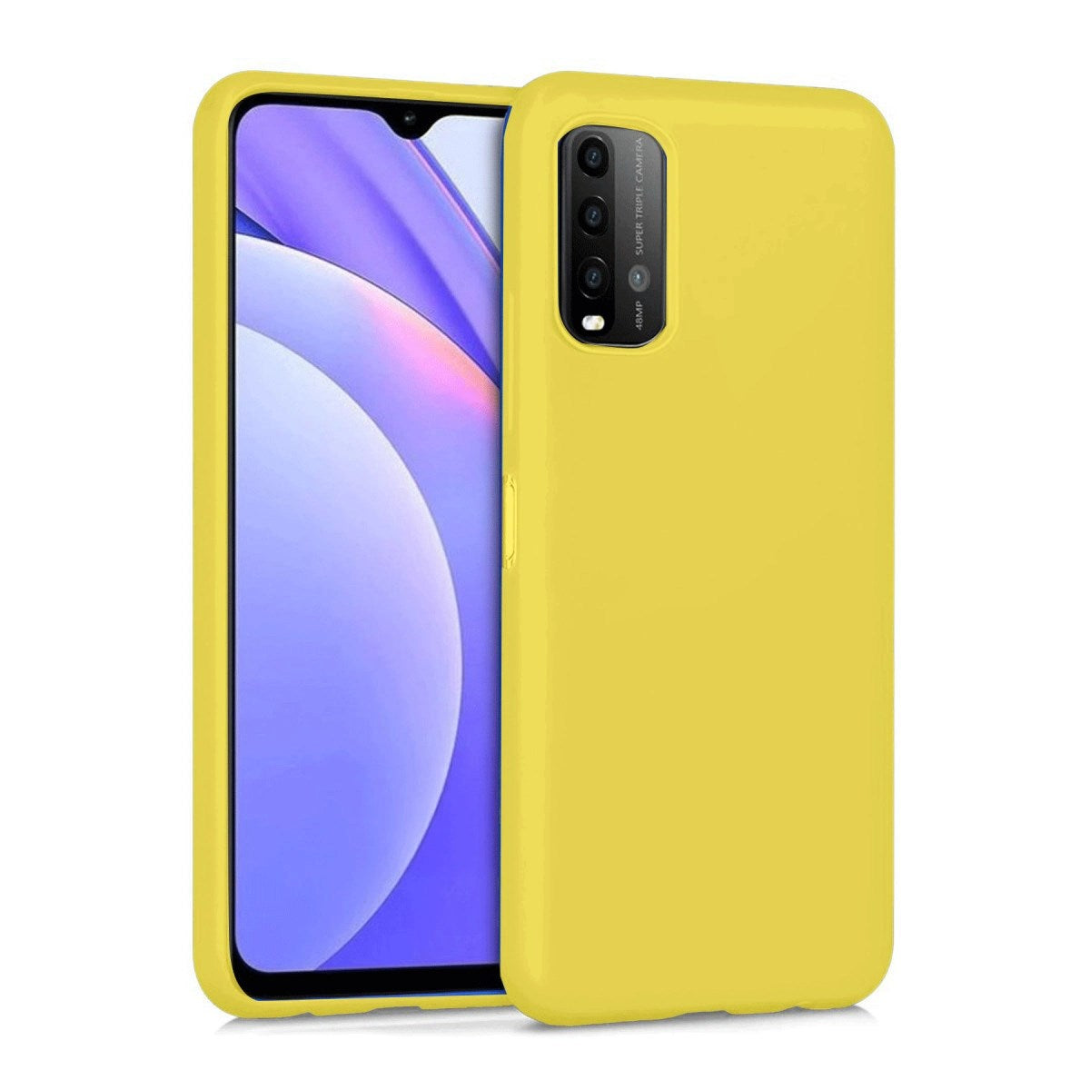 Mey İthalat® Redmi 9T Kılıf Nano içi Kadife Silikon - Sarı