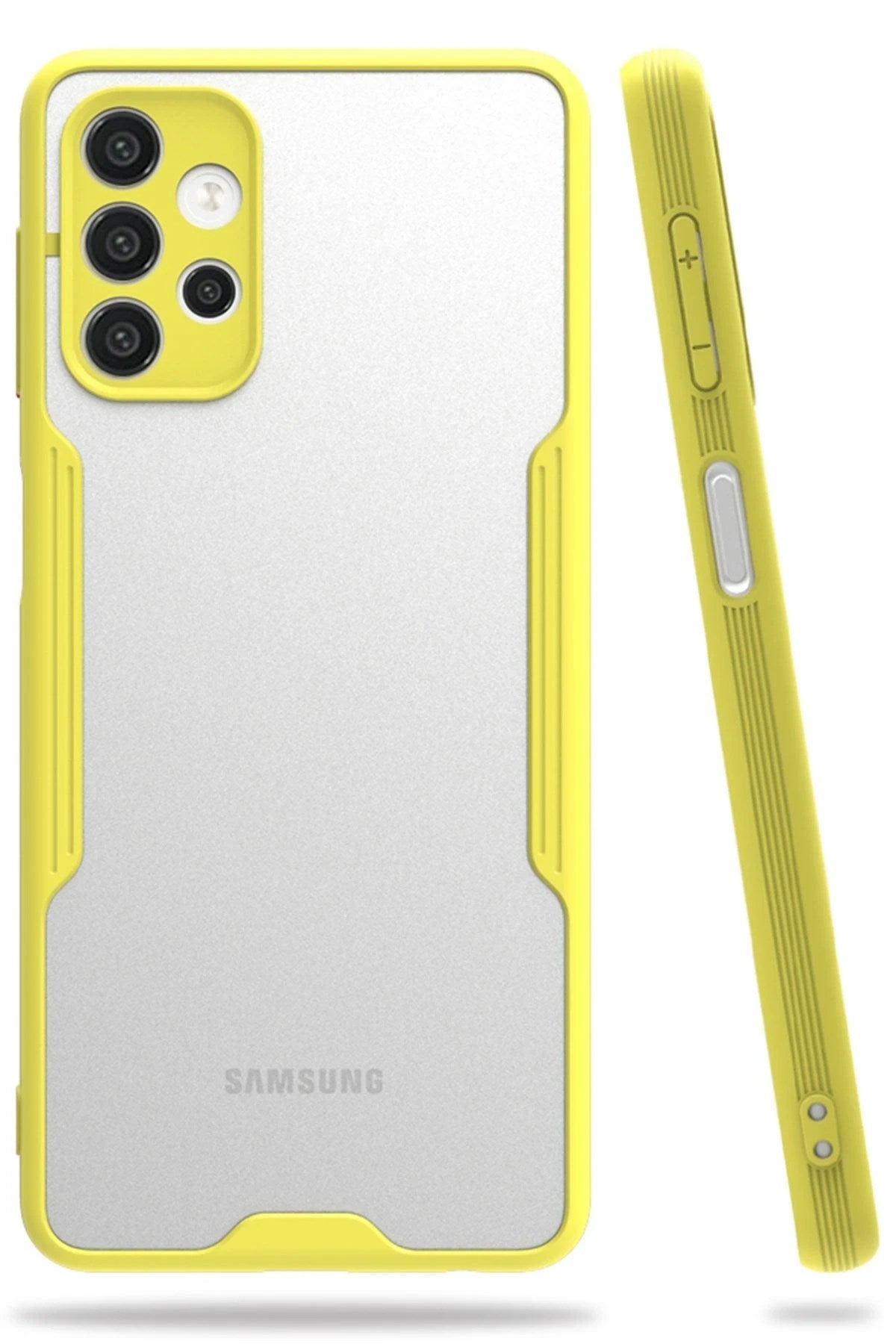 Mey İthalat® Samsung Galaxy A52 Kılıf Platin Silikon - Sarı