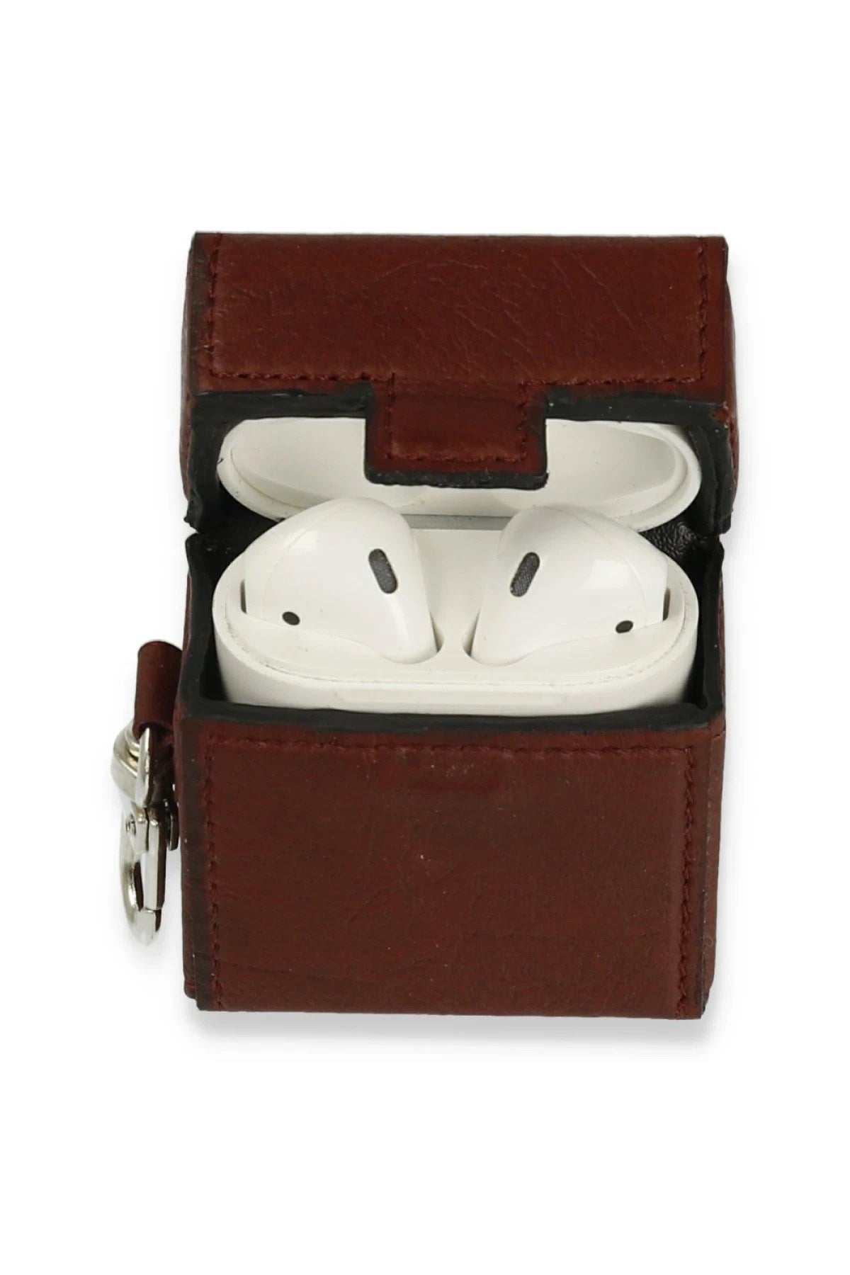 Mey İthalat® Airpods 2 (2.nesil) Deri Kılıf - Bordo