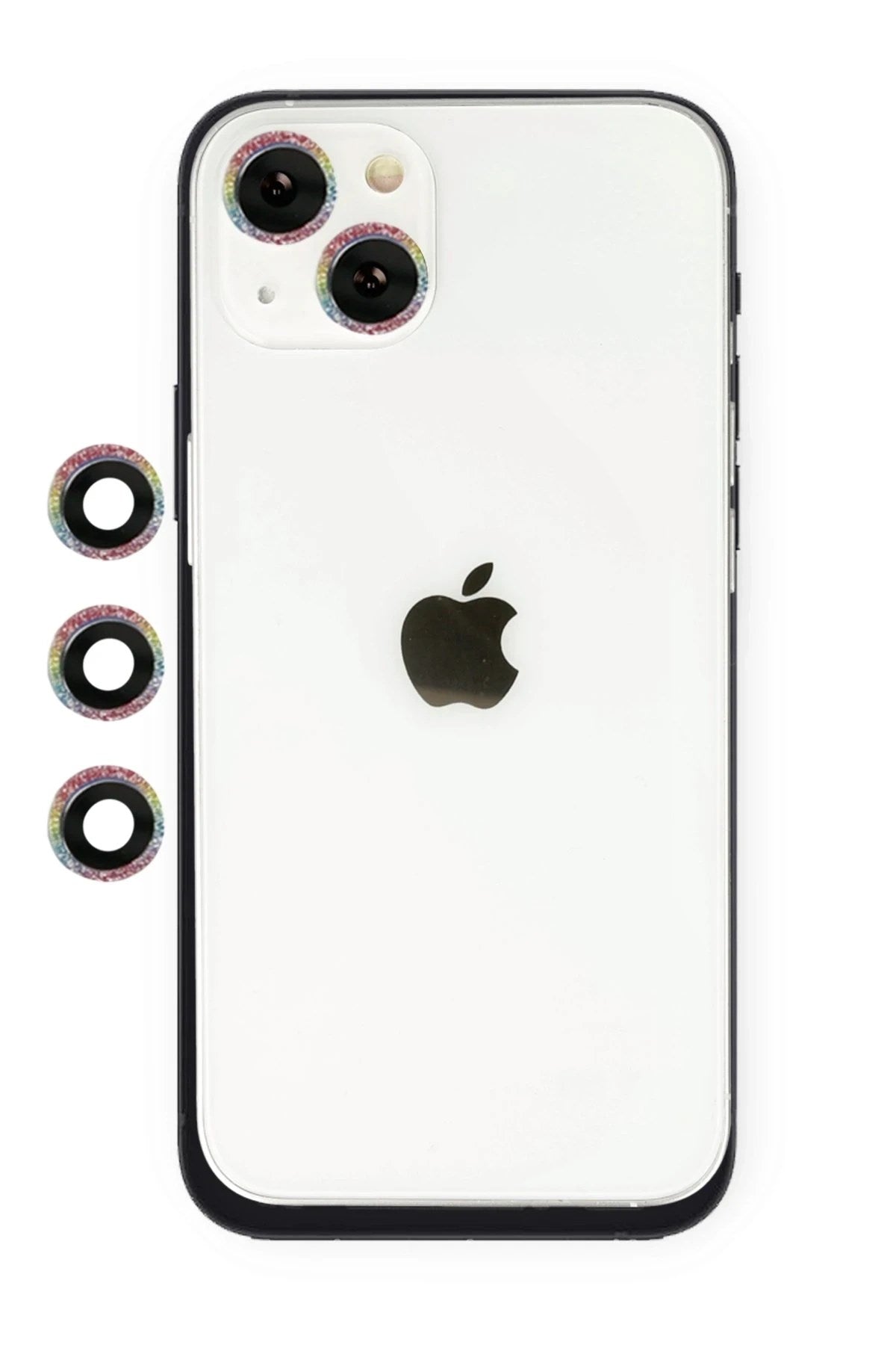 Mey İthalat® iPhone 14 Shine Kamera Lens - Rainbow