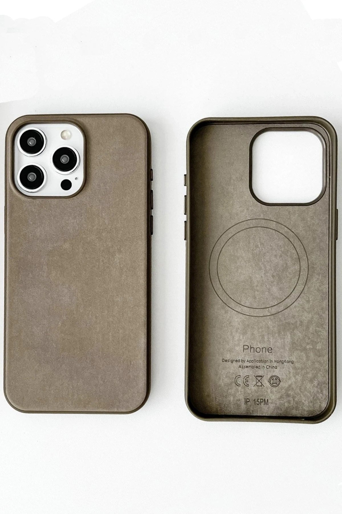 Mey İthalat® iPhone 15 Pro Kılıf Karen Magsafe Kapak - Kahverengi