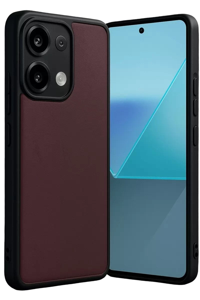 Mey İthalat® Redmi Note 13 Pro 4G Kılıf Aras Deri Kapak - Bordo