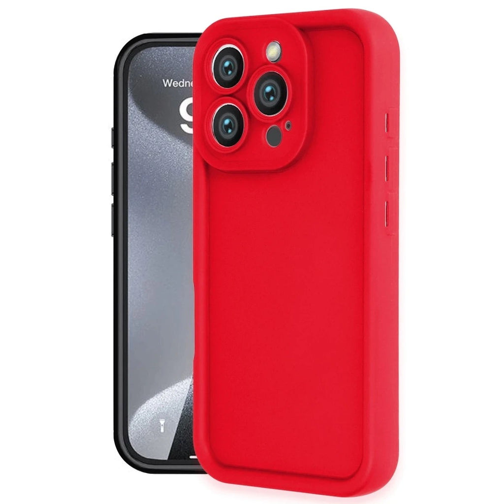 Mey İthalat® iPhone 16 Pro Kılıf Viera Silikon - Kırmızı