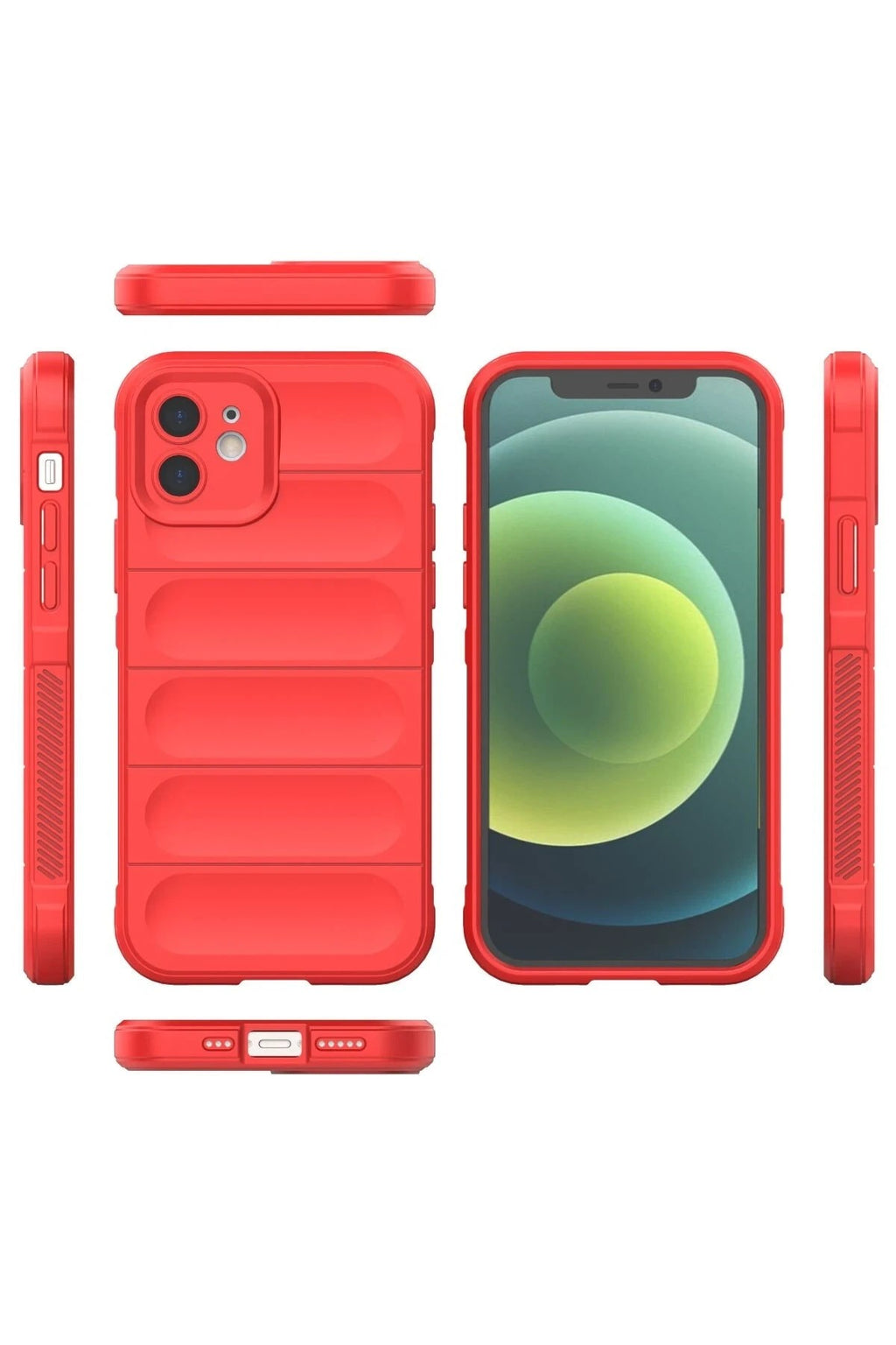 Mey İthalat® iPhone 12 Kılıf Optimum Silikon - Kırmızı