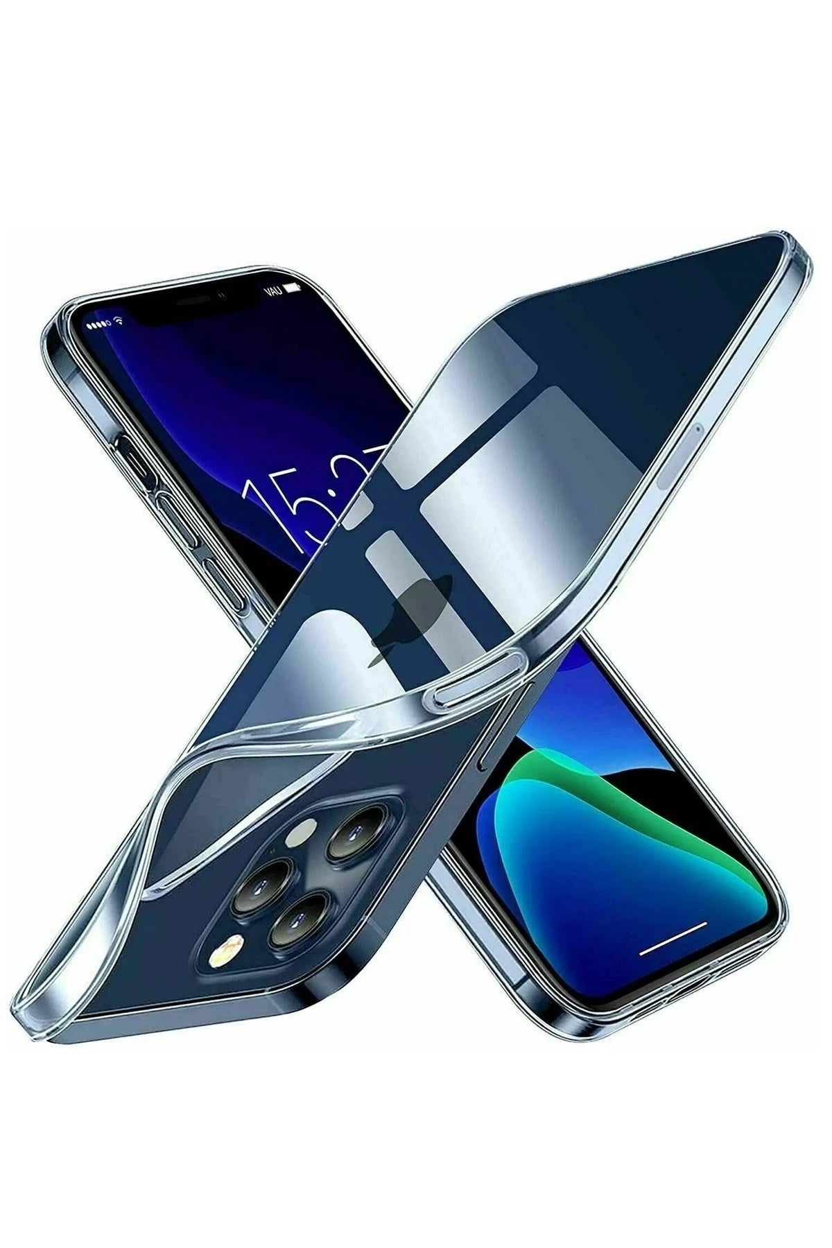 Mey İthalat® iPhone 15 Pro Kılıf Lüx Şeffaf Silikon