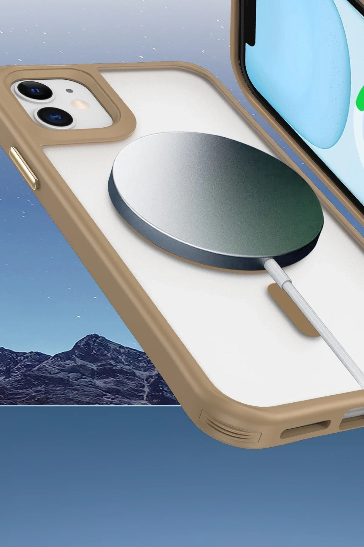 Mey İthalat® iPhone 12 Kılıf Enka Magsafe Silikon Kılıf - Şeffaf