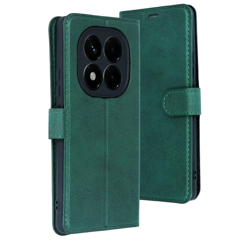 Mey İthalat® Redmi Note 15 Pro 4G Trend S Plus Kapaklı Kılıf - Yeşil