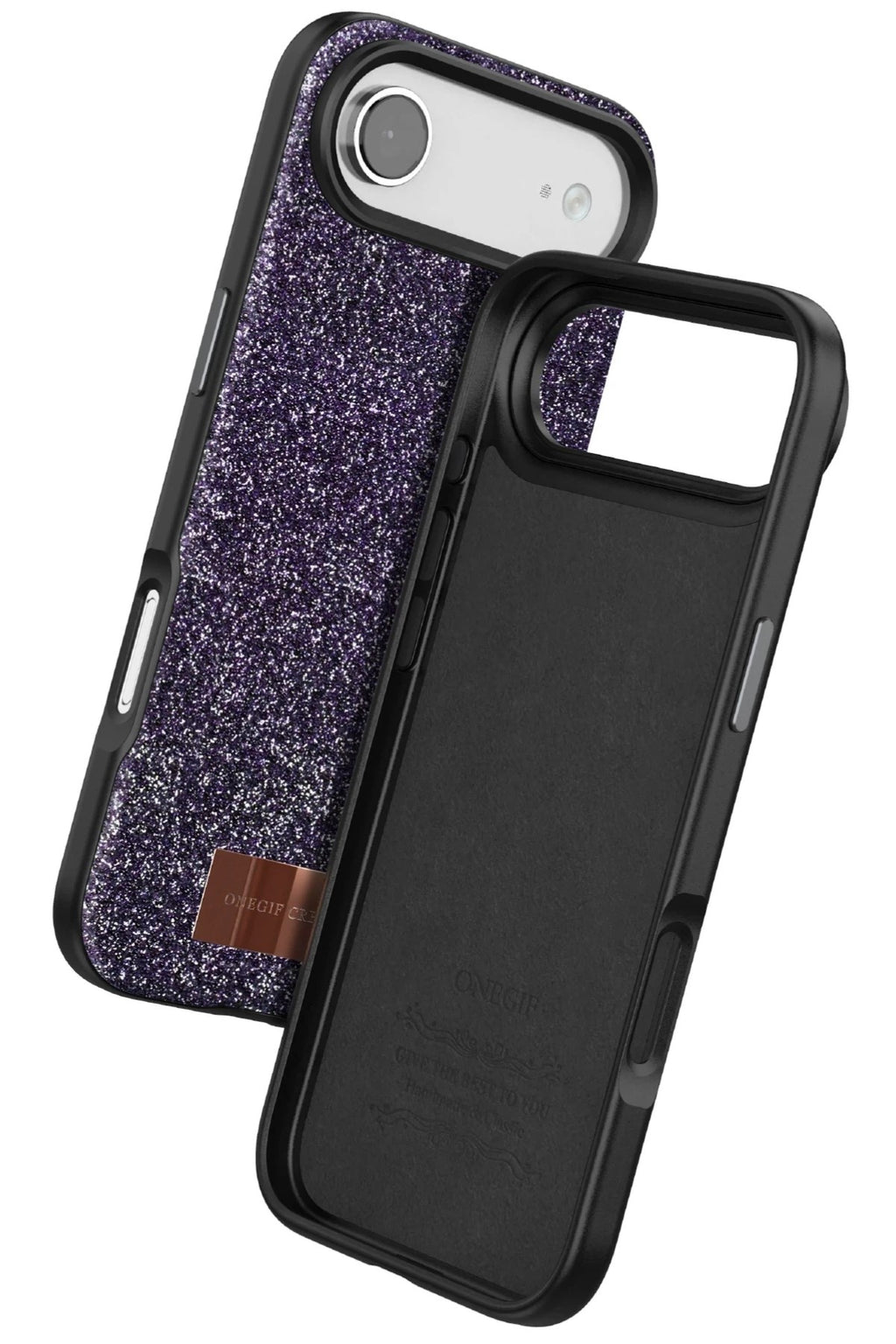 Mey İthalat® iPhone 17 Air Bright Simli Kapak - Derin Mor