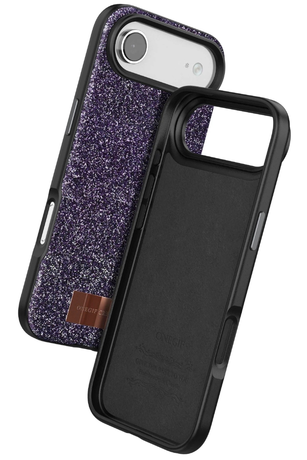 Mey İthalat® iPhone 17 Air Bright Simli Kapak - Derin Mor
